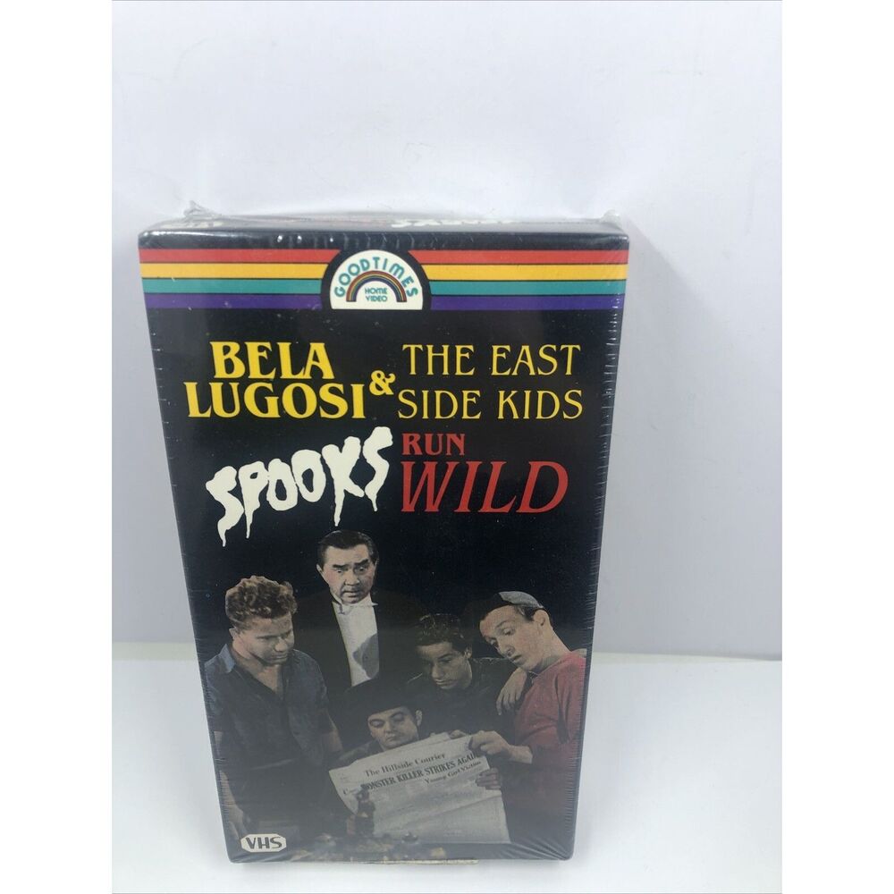 *Bela Lugosi & The East Side Kids Spooks Run Wild VHS Tape 1986 Release. Sealed